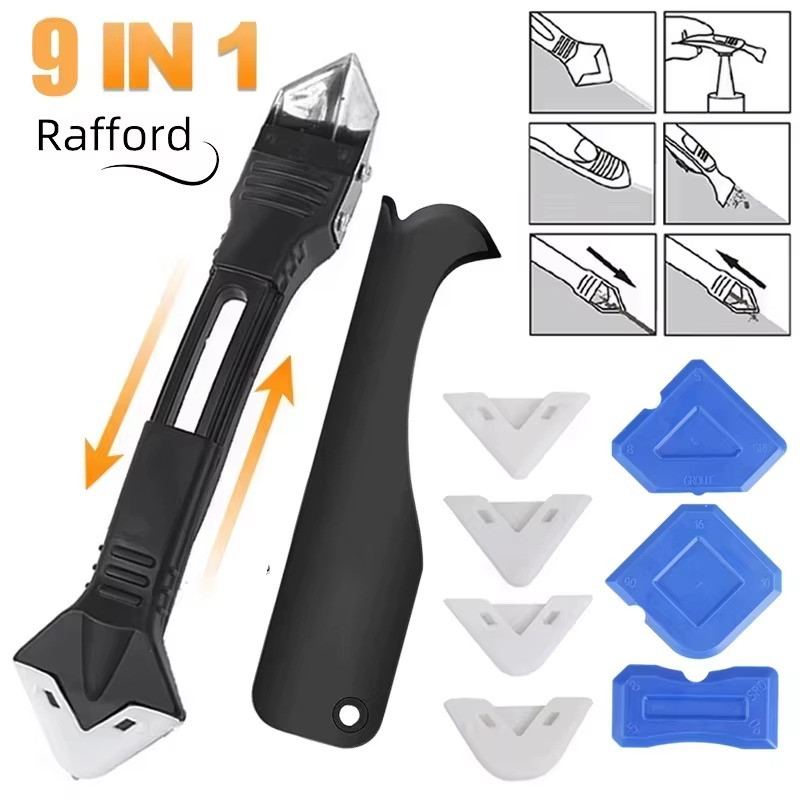 5-9 in 1 Silicone Sealant Remover Tool Kit Set Scraper Caulking Mould Removal US