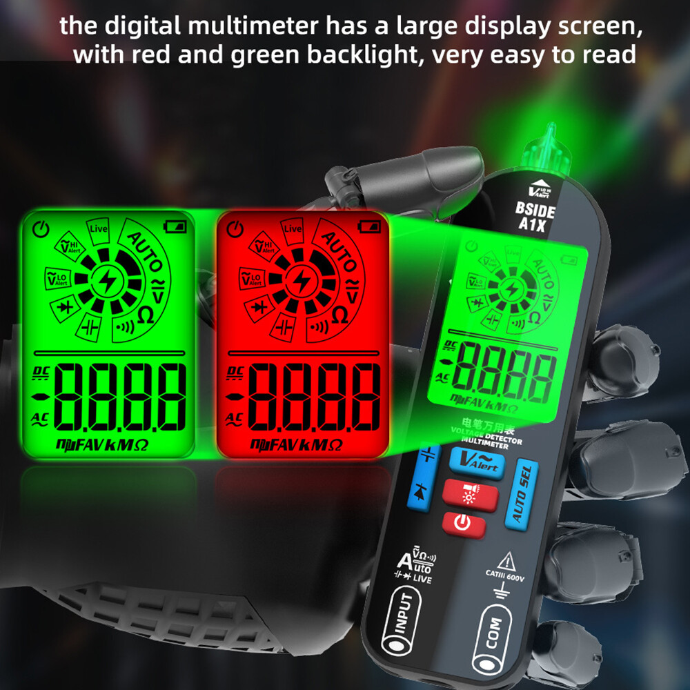 Intelligent Digital Multimeter Auto Ranging Rechargeable Non-Contact Volt Tester