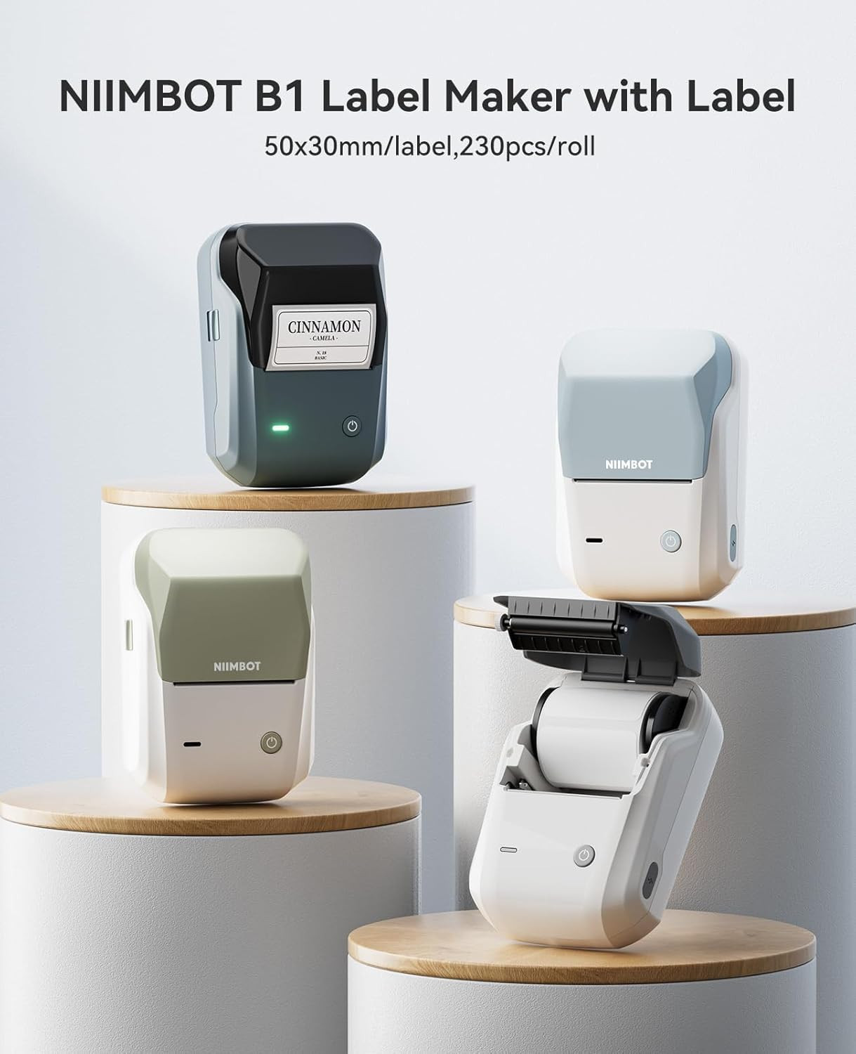 Bluetooth Thermal Label Printer Machine iOS Android USB Maker Tape Office Home