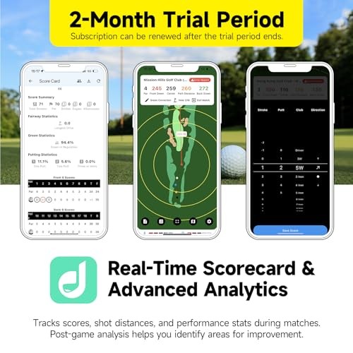 Golf GPS Range Finder Work with APP, Golf GPS Device with Voice Output