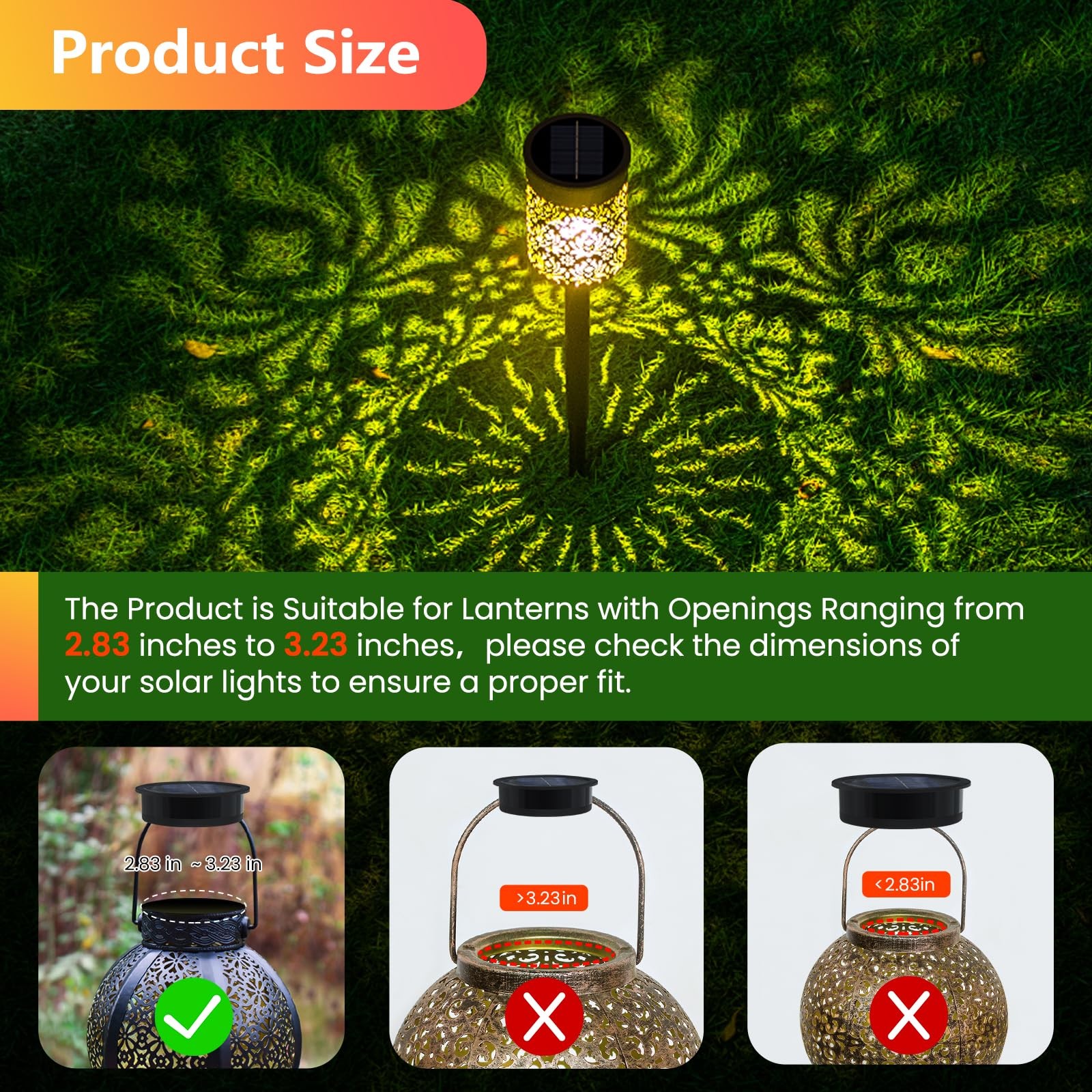 4-Pack Solar Light Replacement Top Waterproof LED Parts for Outdoor Garden