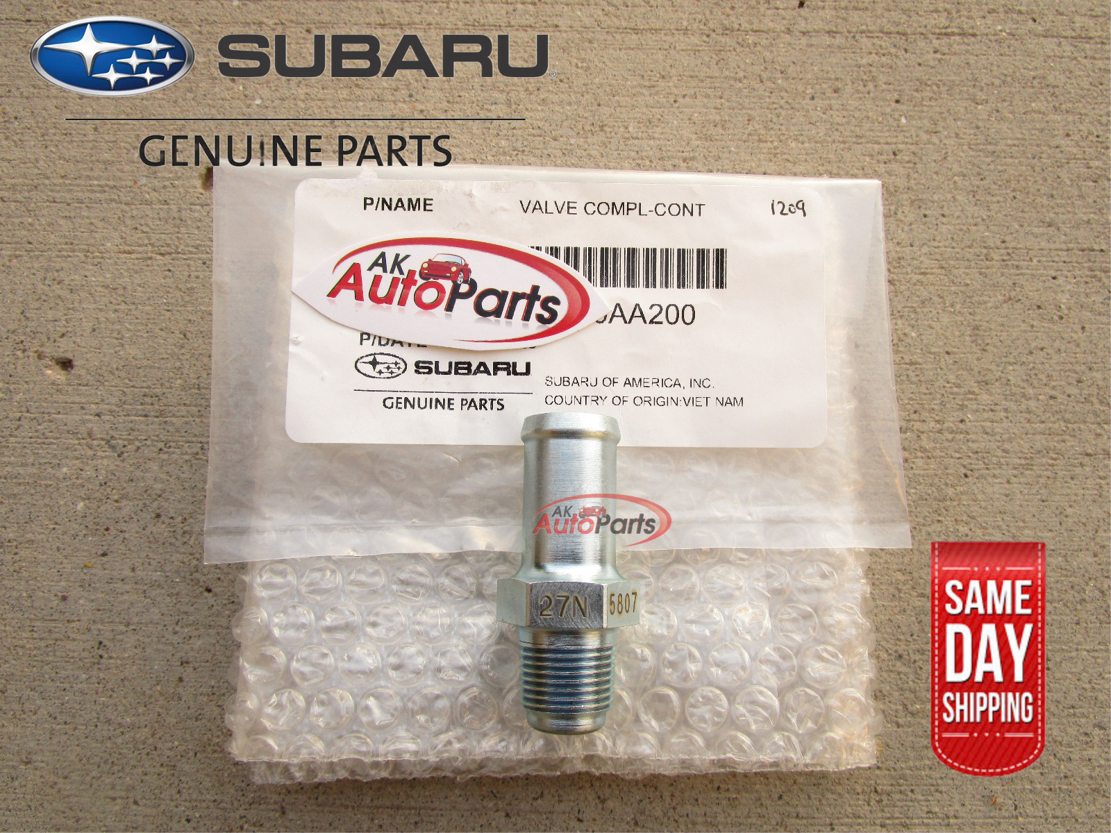 19 - 21 SUBARU CROSSTREK 2.0L 2.5L VENTILATION VALVE PCV SUB ASSEMBLY OEM NEW