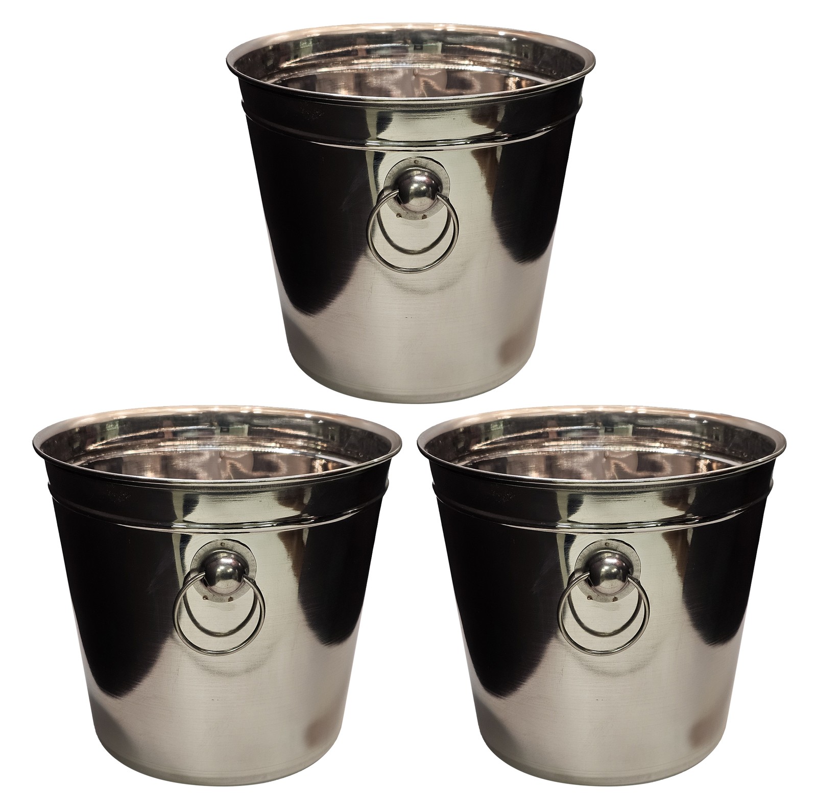 Home Brew Ohio Stainless Steel Wine Bucket 22cm (SET OF 3)