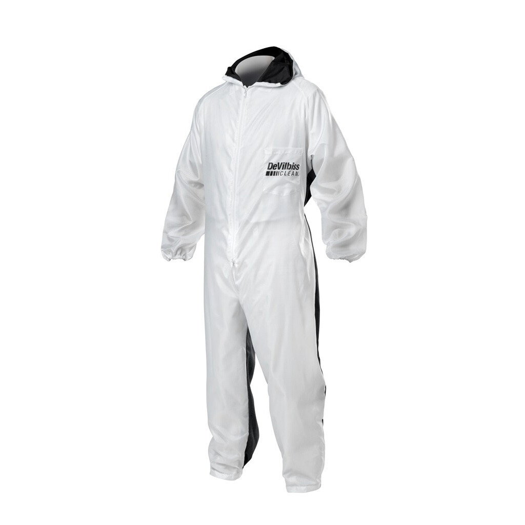 DeVilbiss CLEAN Mens Reusable Coveralls Large 803597 Washable Lightweight Cotton