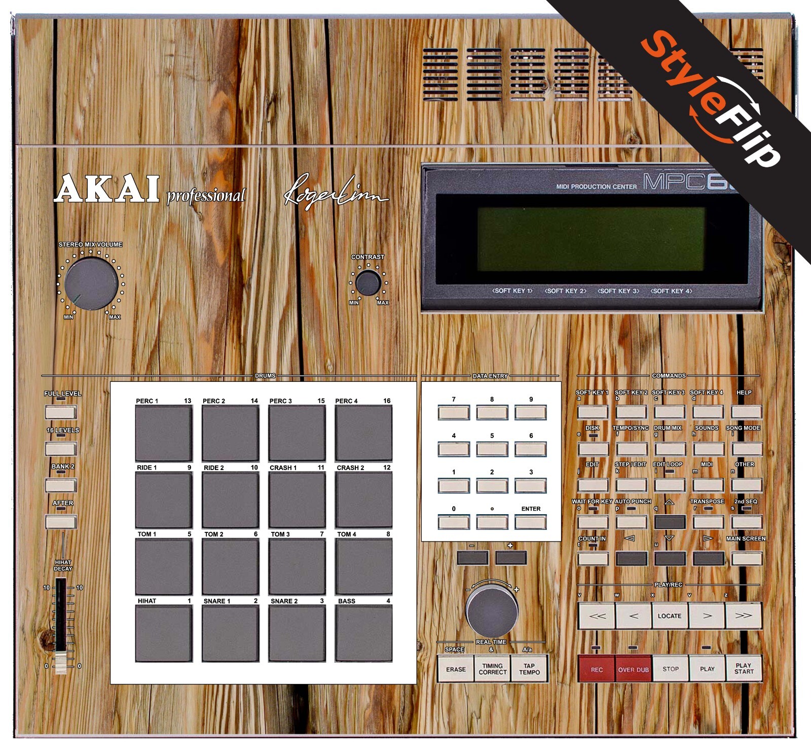 Akai MPC-60 Skin | Wood #4 | Protective Decal | StyleFlip Skins