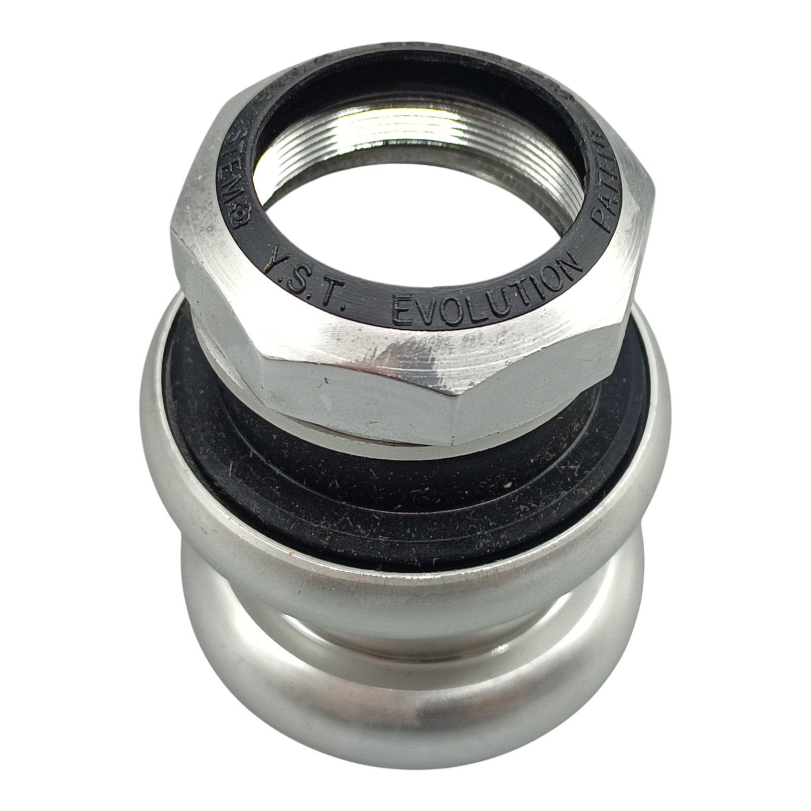 YST Evolution 1 1/4 Inch Threaded MTB Headset RAR Silver 1990