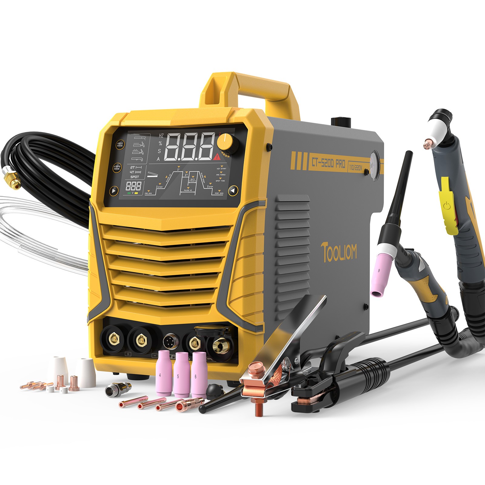 3 in 1 CUT/TIG/MMA Welder 50A Air Plasma Cutter 200A TIG&Stick Welding Machine