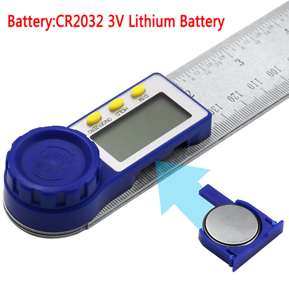 360° Electronic Digital Angle Finder 400mm Protractor Ruler LCD With batteries