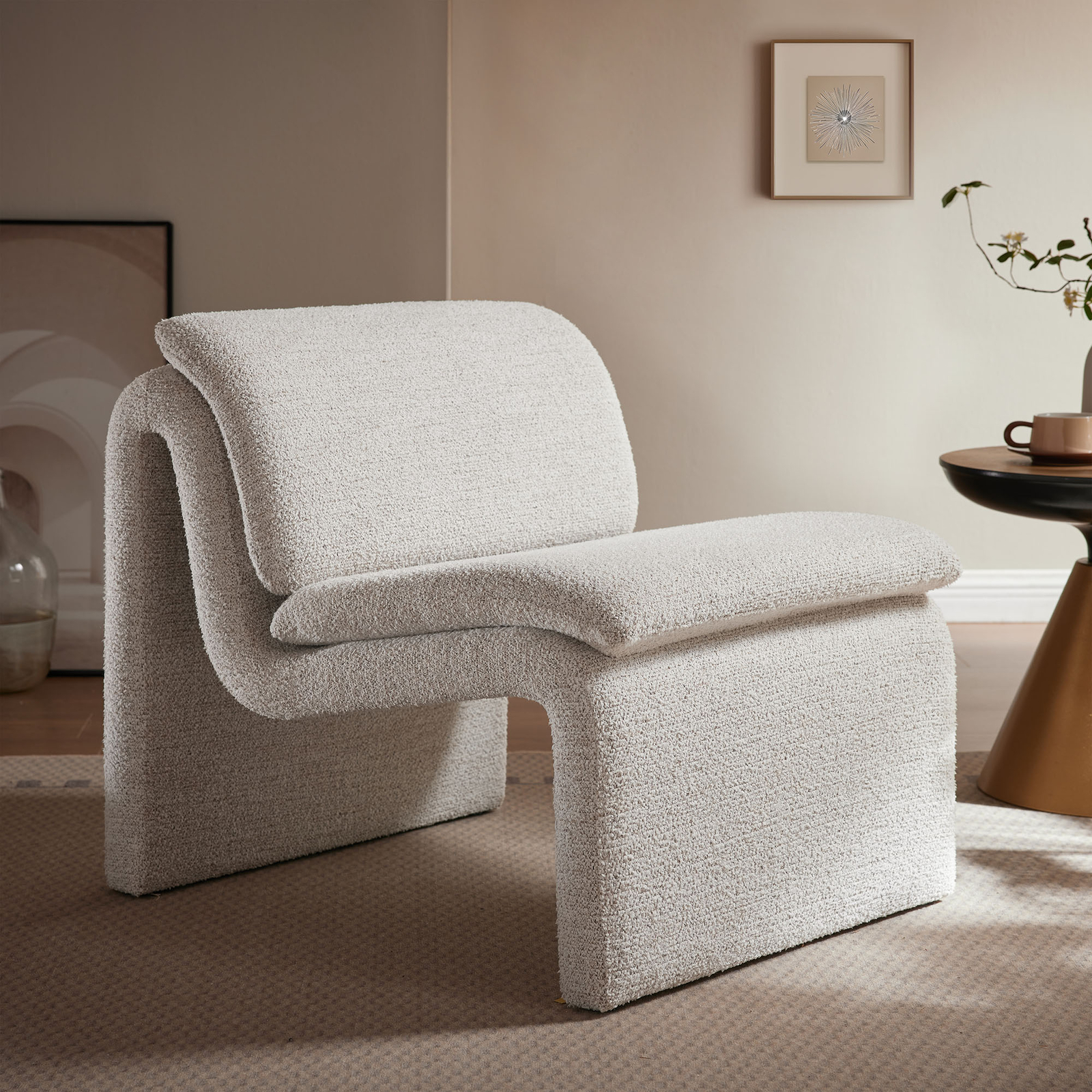 Dune Armless Accent Chair in Parchment