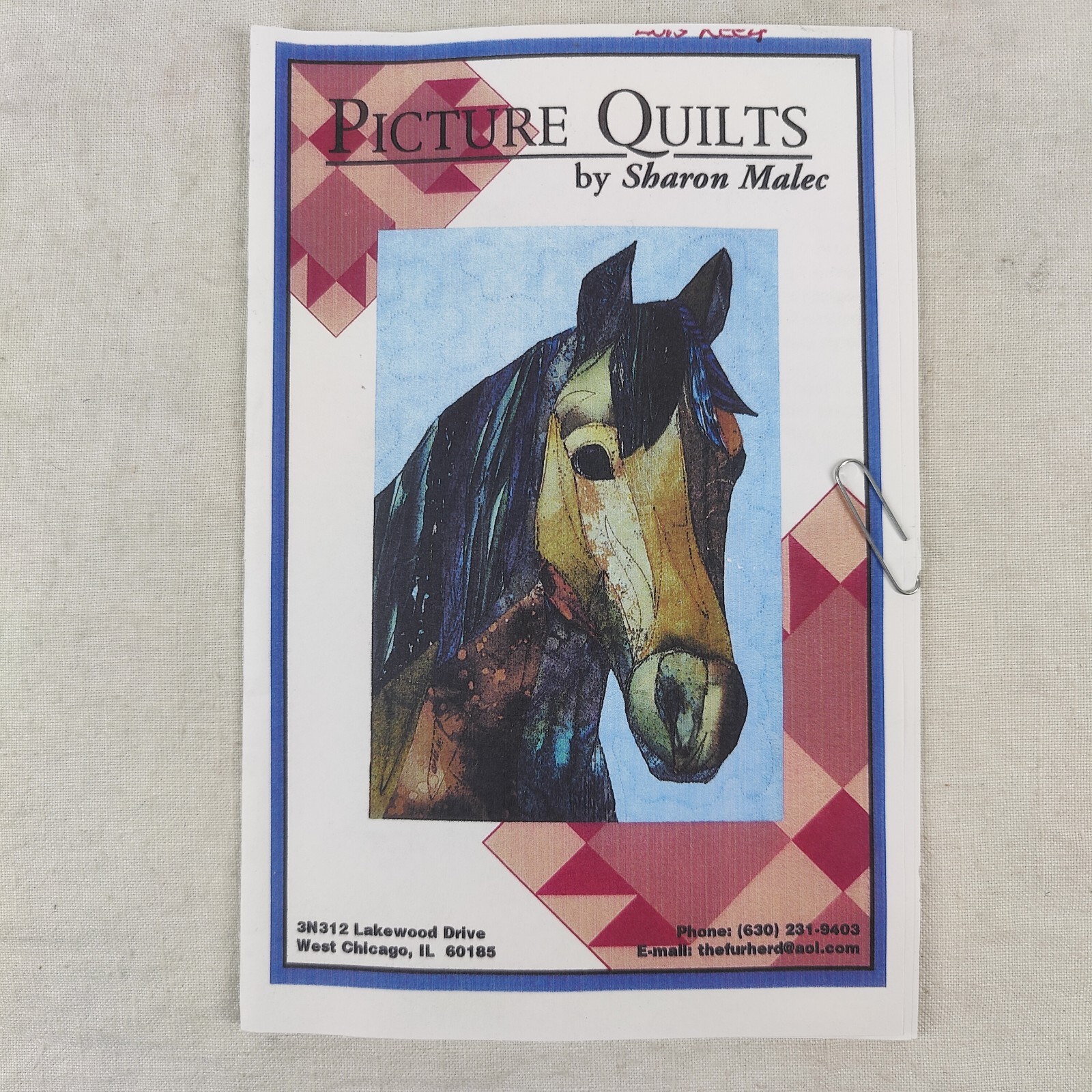 Horse Pony Equestrian Mare Cute Animal Picture Quilt Template