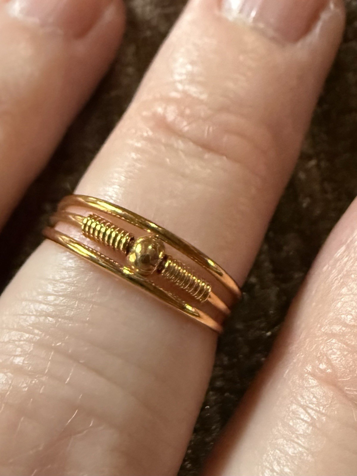 Gold tone metal Toe Ring