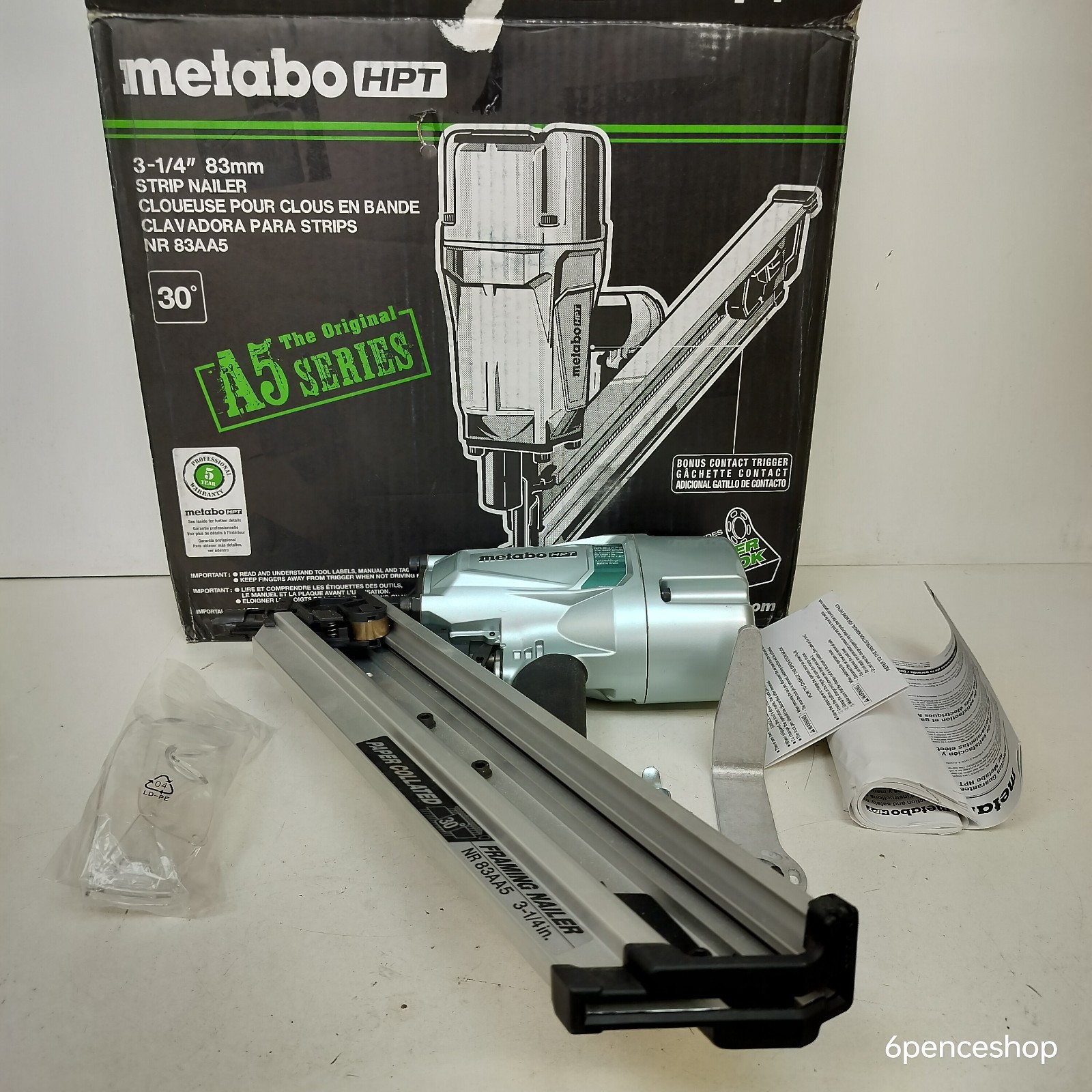 OB-Metabo HPT NR83AA5 3-1/4" Strip Nailer