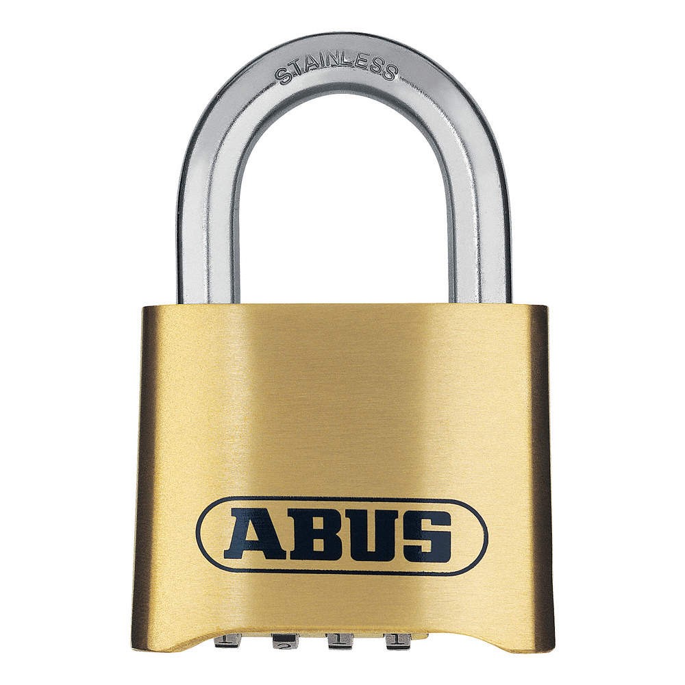 ABUS 180IB/50 Combination Padlock,2 in,Rectangle,Gold 14J895