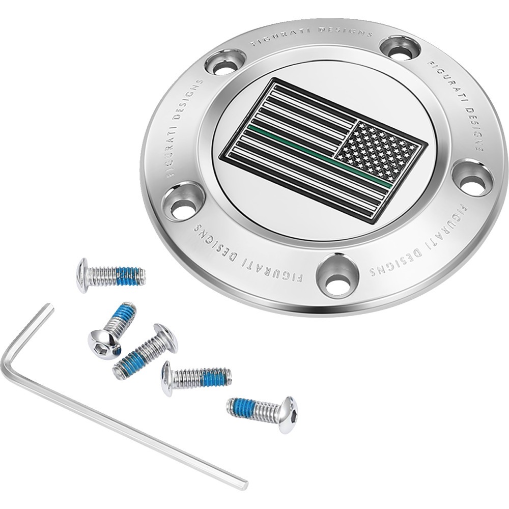 Figurati Designs FD72-TC-5H-SS Timing Cover-Stainless Steel w/ Green Line