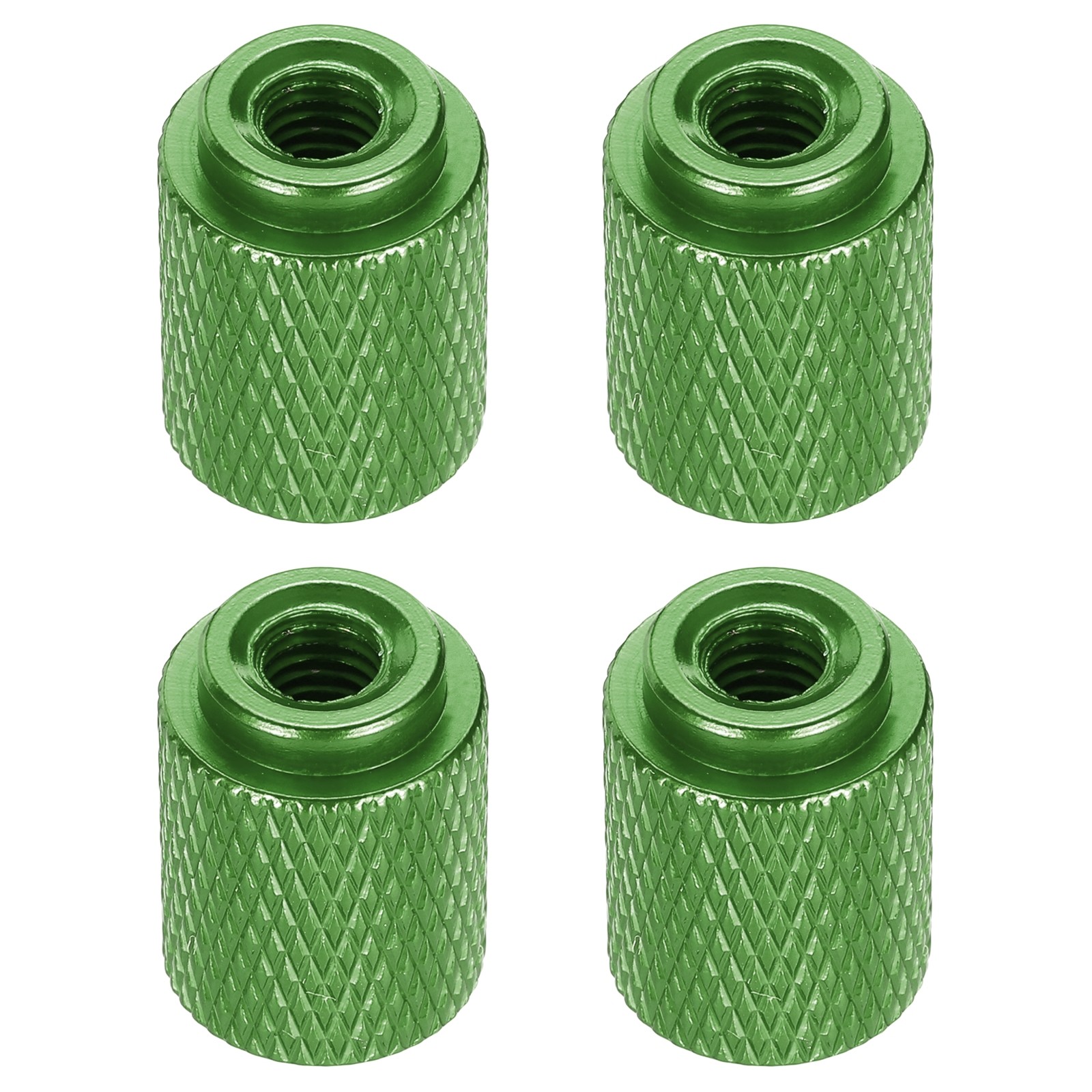 4pcs Knurled Thumb Nut, M5 12mm OD 16mm Height Aluminium Alloy Gem Green