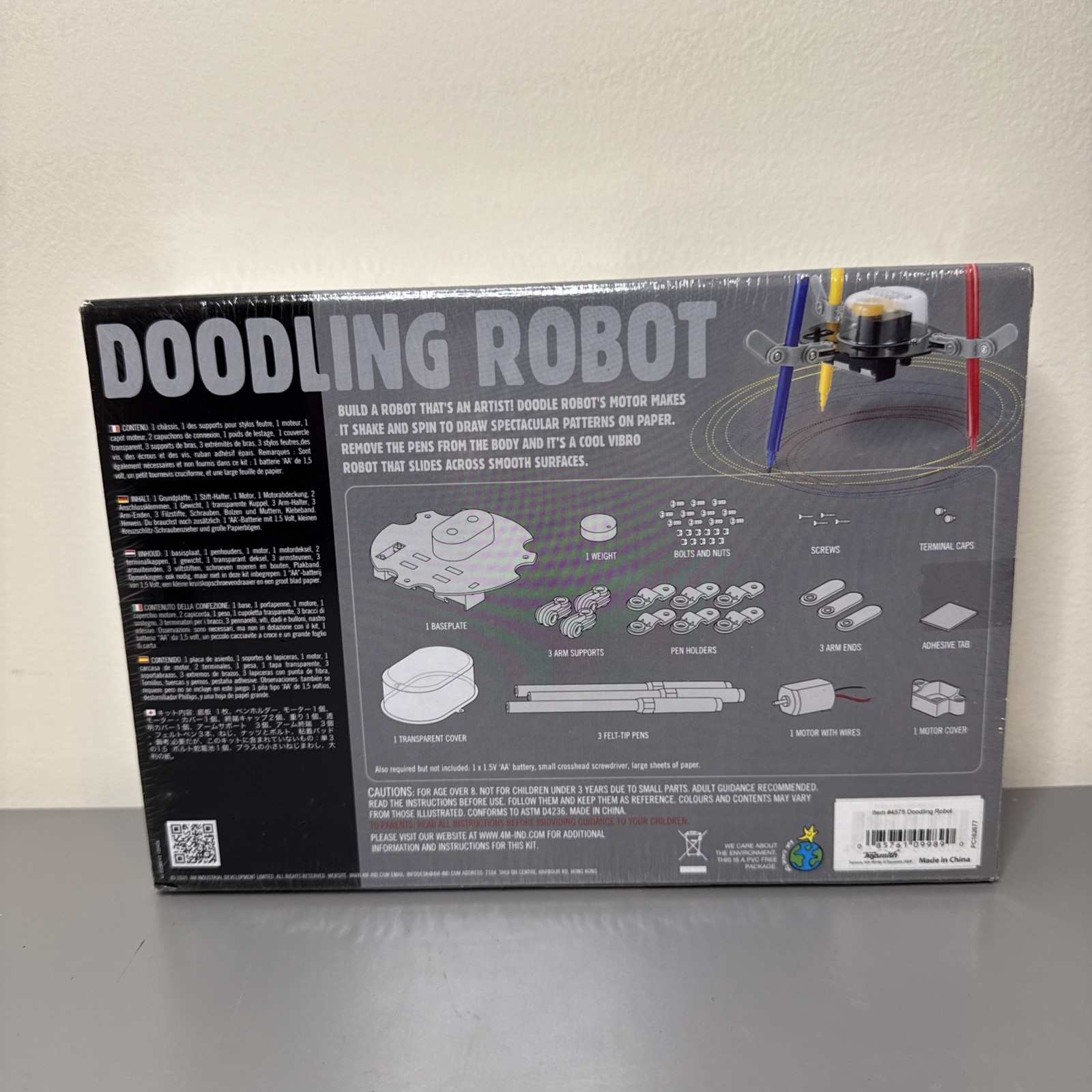 4M Kidz Robotix Doodling Robot DIY Science Engineering Robotics Kit New Sealed