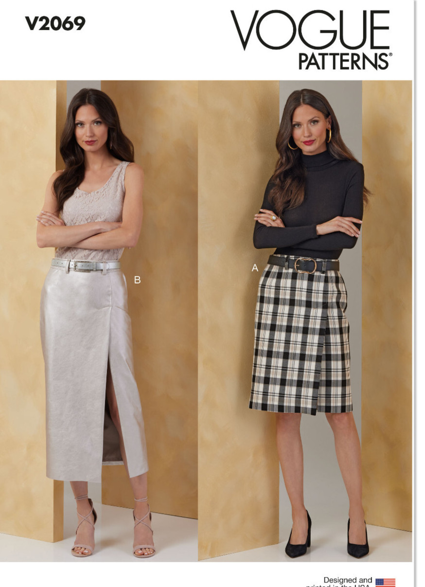 Vogue 2069  Misses' Skirt in Two Lengths Size 18 - 26New!