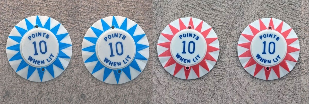 Williams Jolly Roger  Pinball Machine POP BUMPER CAP SET
