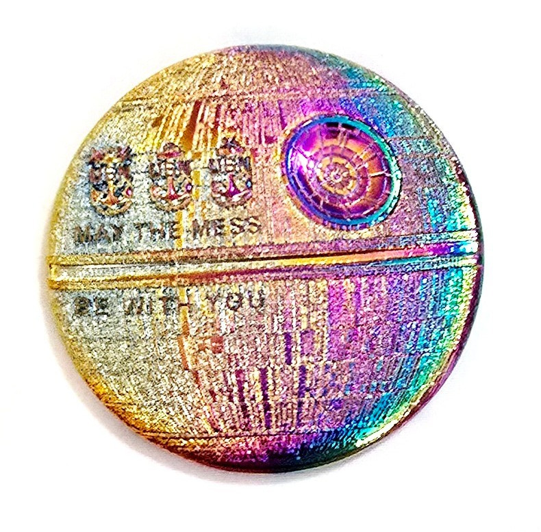 Awesome 2" Navy Chief CPO Pride Challenge Coin Star Wars Deathstar OD