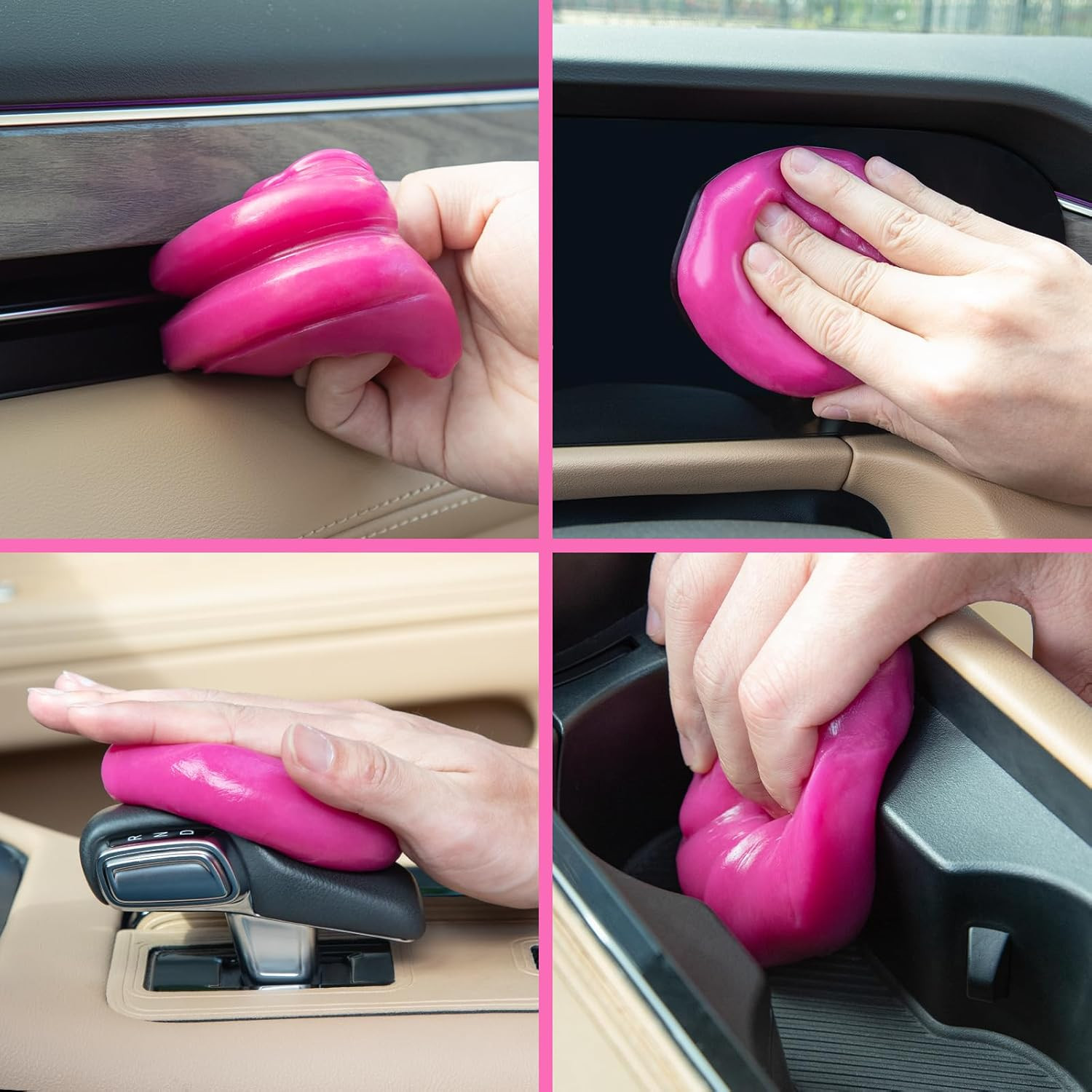 Reusable Cleaning Gel for Car Interior, Keyboard & Home – 5 Pack (90G Each), Sti