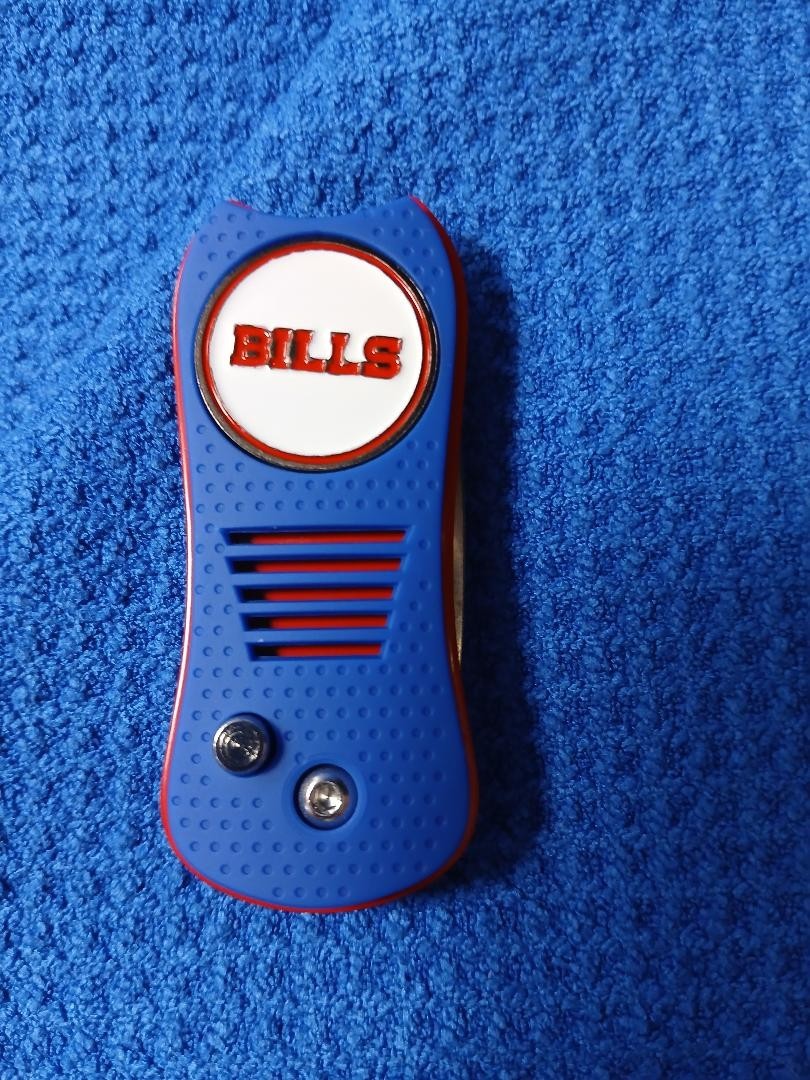 NFL Buffalo Bills Switchblade Golf Divot Tool with double sided ball marker