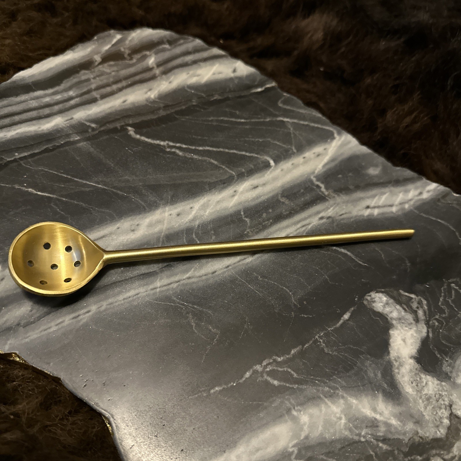 Brass Olive Spoon