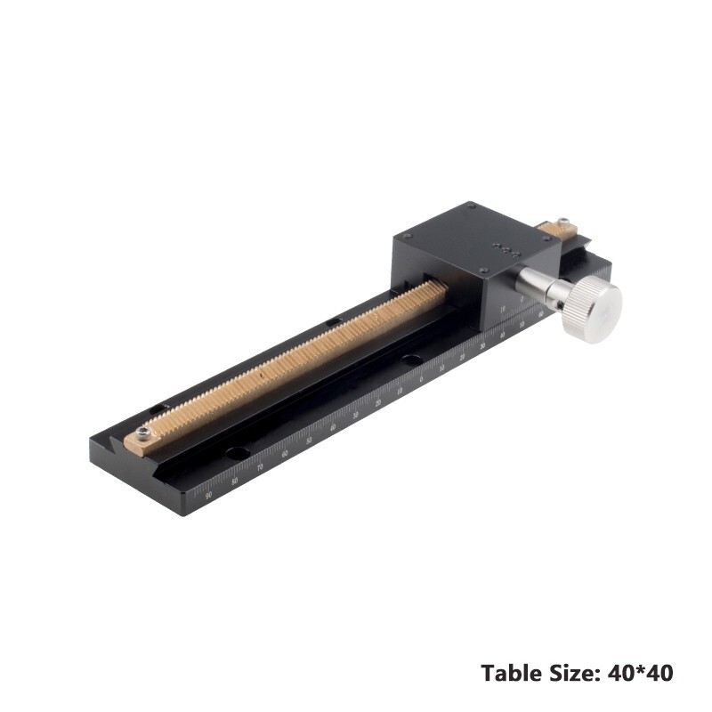 Long Travel Dovetail Groove Gear Rack Slide Fine Adjustment Manual Linear Stage