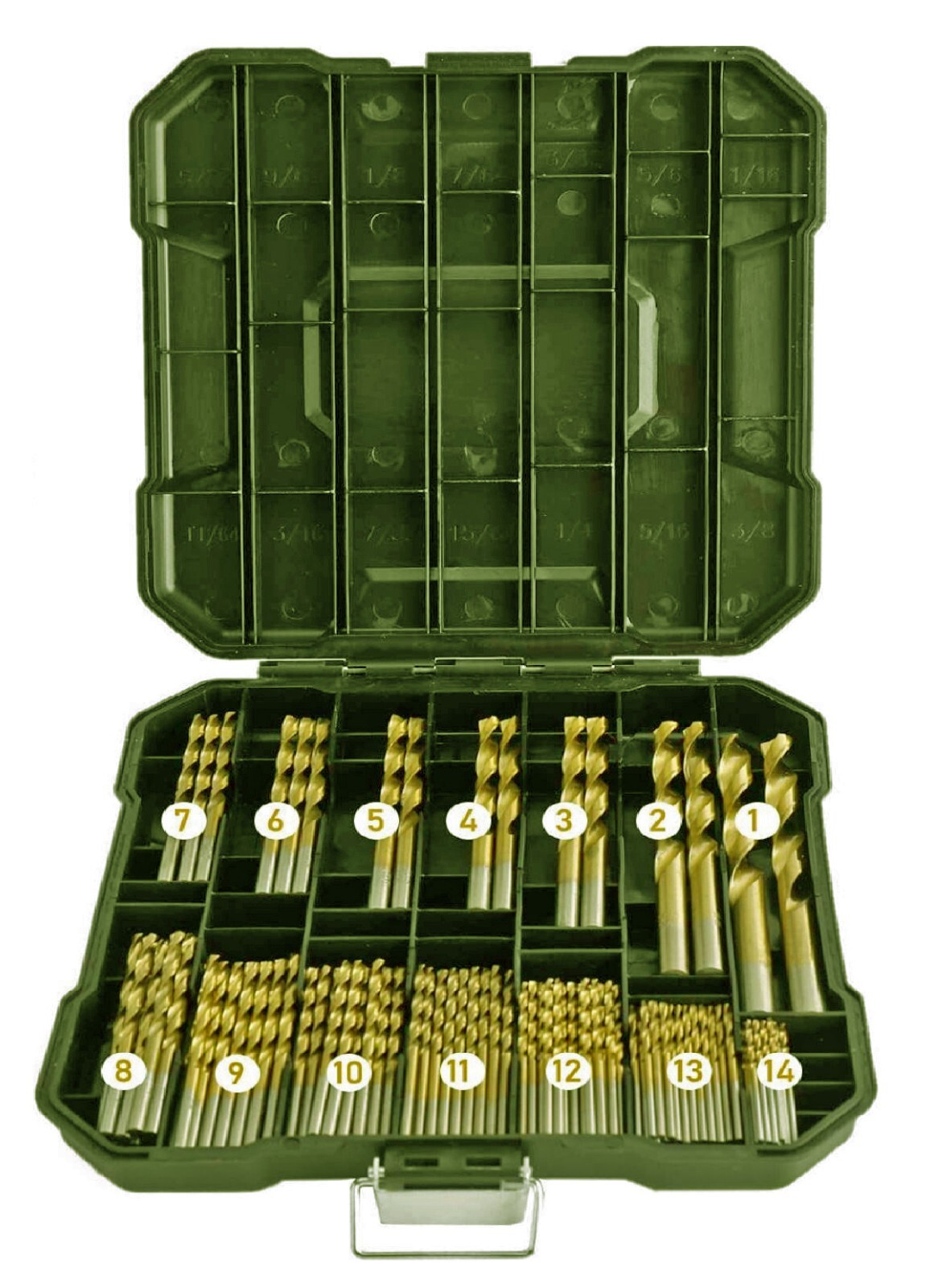 99Pcs HSS Drill Bit Set Titanium Jobber Twist Drill Kit Steel Metal 1/16"-3/8"