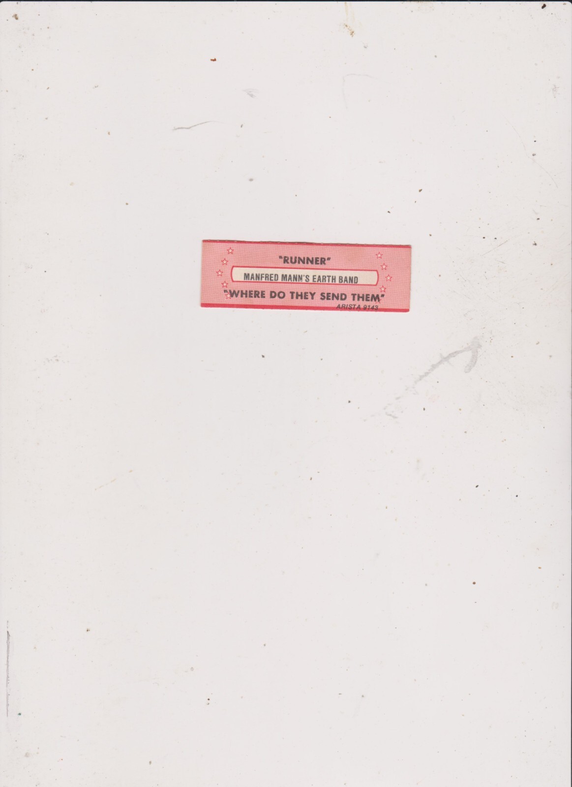 MANFRED MANN-RUNNER- JUKEBOX TITLE STRIP.FREE SHIPPING IN U S