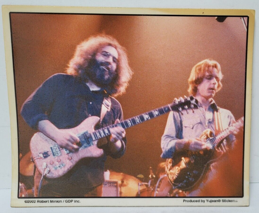 Vintage JERRY & BOB Photo Sticker Grateful Dead JERRY GARCIA BOB WEIR Yujean