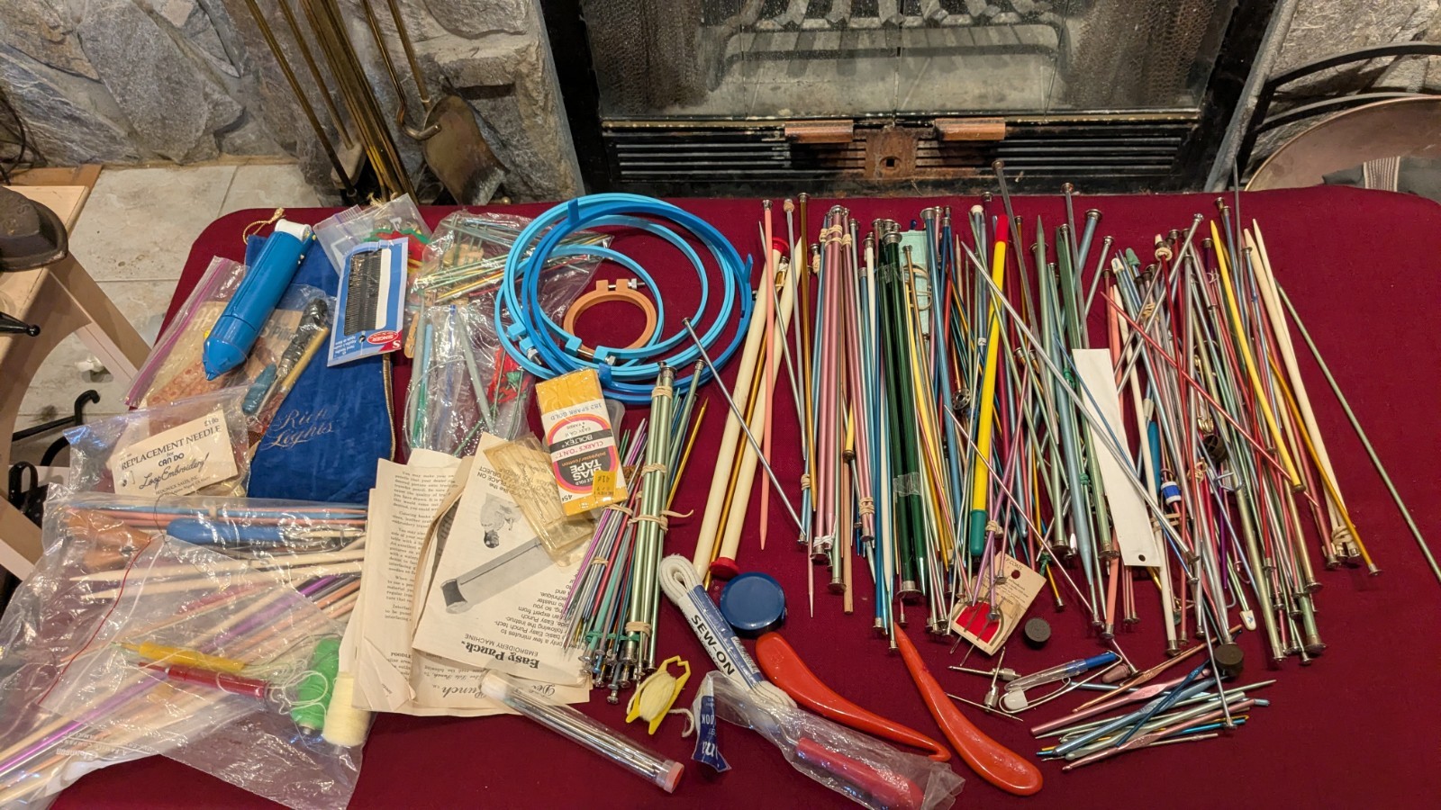 Crochet Hooks Knitting Needles Looms Books Roll Pairs Huge Lot Unmatched 9 + Lbs
