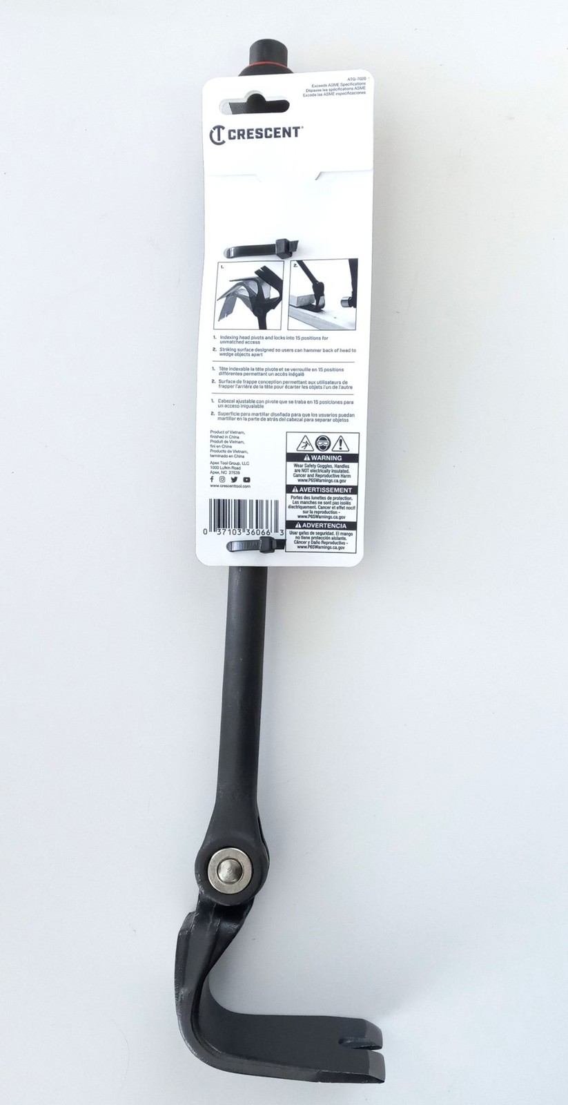 Crescent TOOLS Indexing Flat Pry Bar, 18" COMFORT GRIP DB18X-06