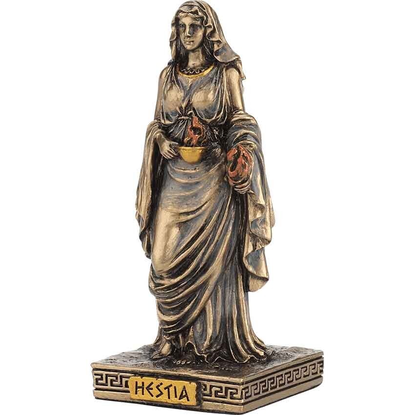 Bronze Look Finish Hestia Mini Statue 3.5" Veronese