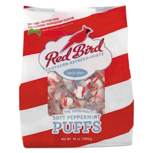 Piedmont Candy 6240RWP Peppermint Puffs, Peppermint, Tub, 46 Lb