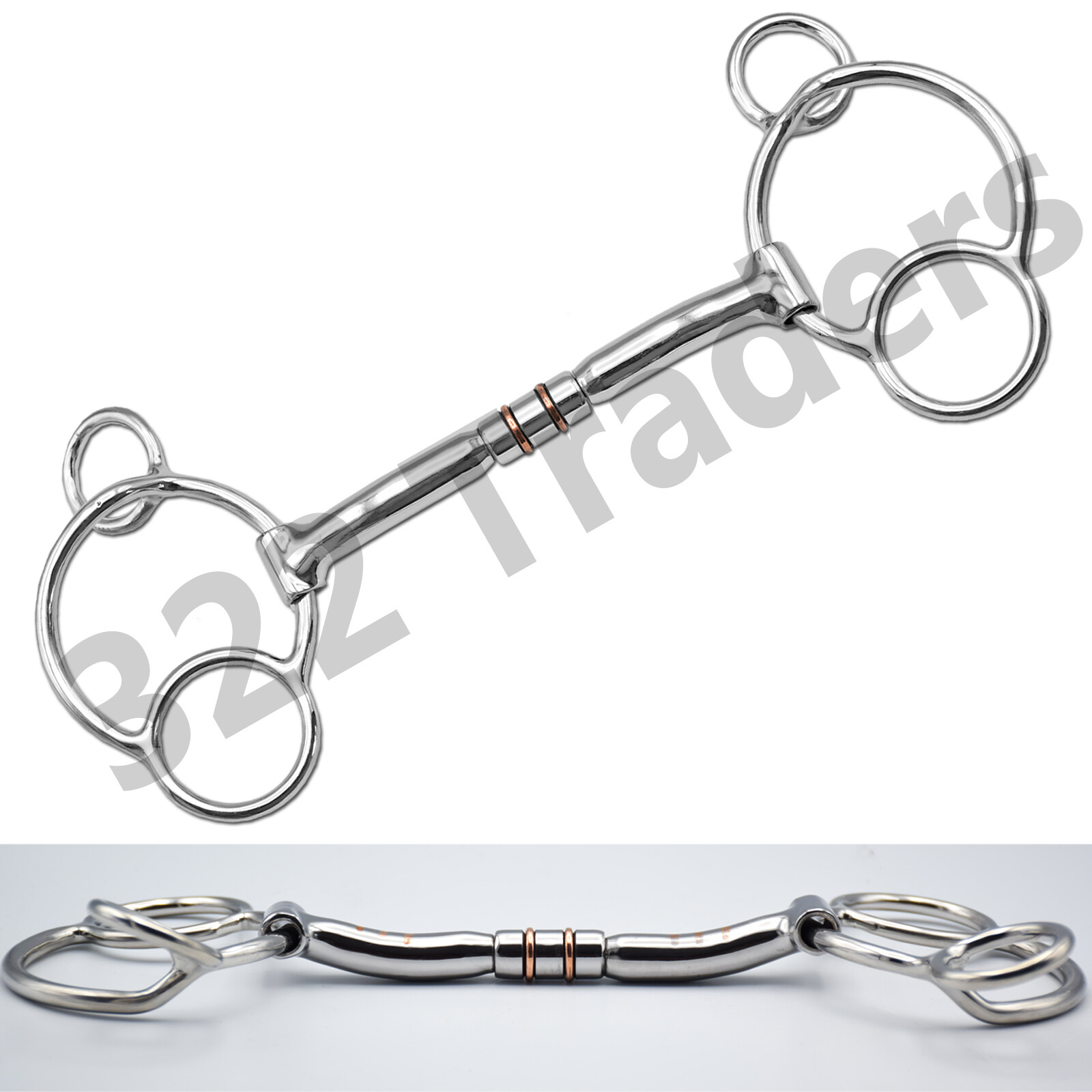 Mullen Universal Bit Bar With Copper Rollers Stainless Steel 5" 5 1/2"