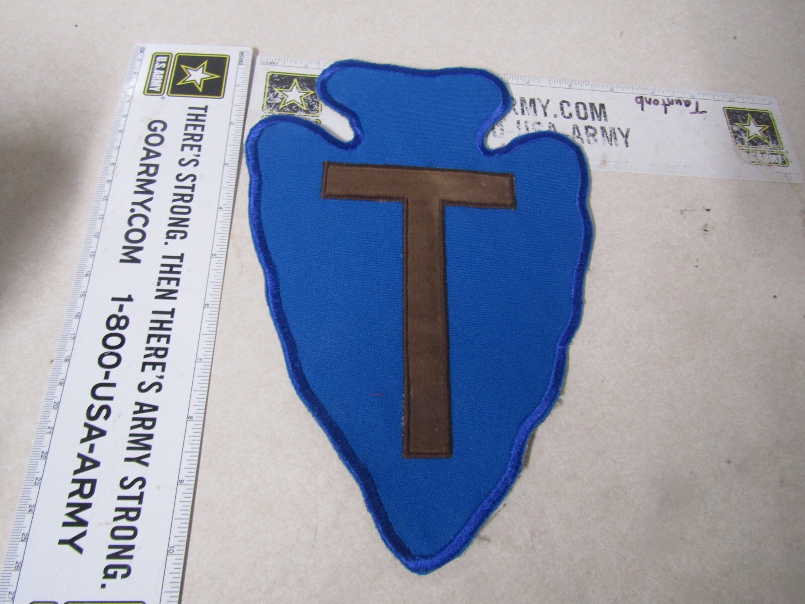 MILITARY PATCH 36TH INFANTRY DIVISION HUGE HAND MADE 10 INCHES TALL