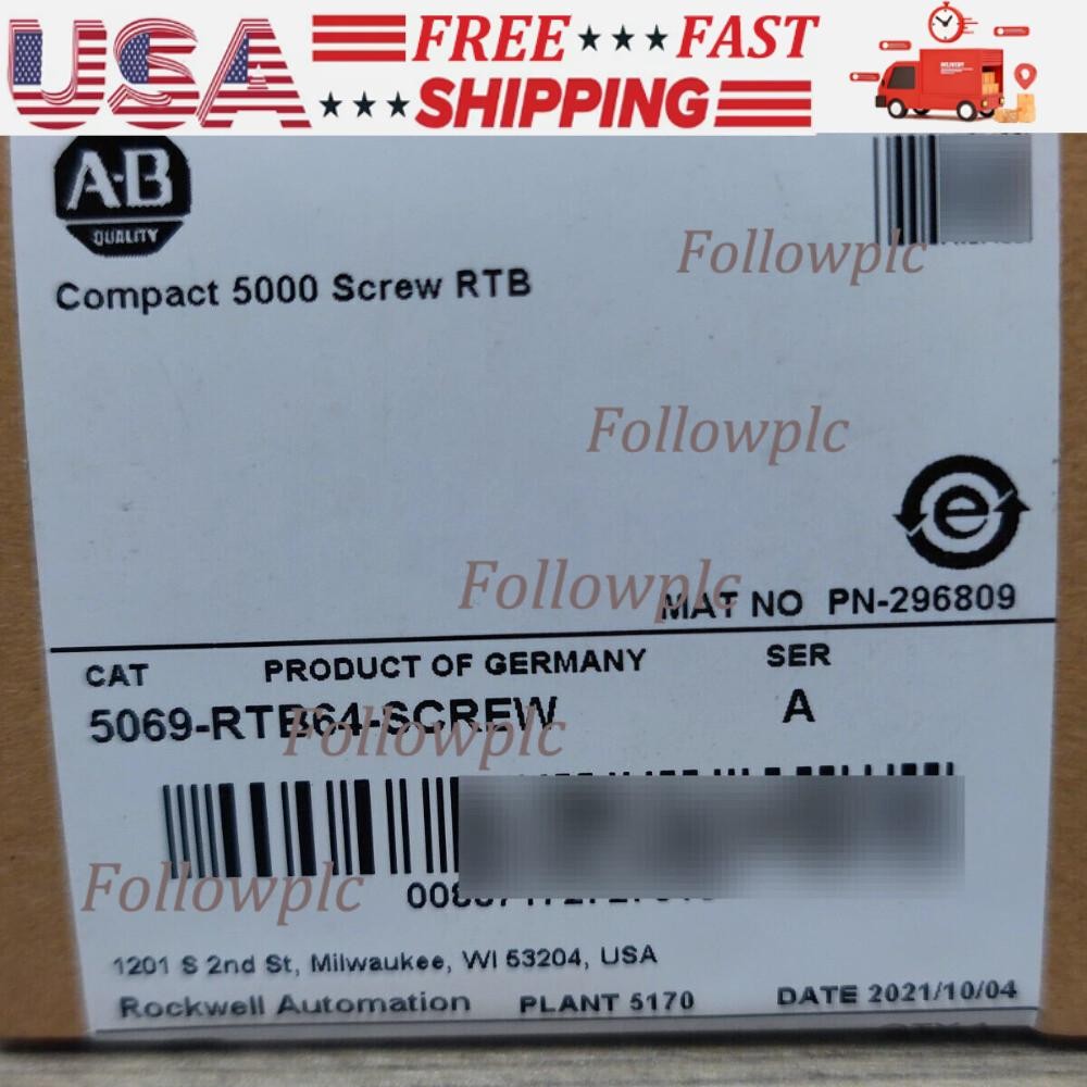 New Sealed AB 5069-RTB64-SCREW /A Compact 5000 Screw RTB US Free Tax