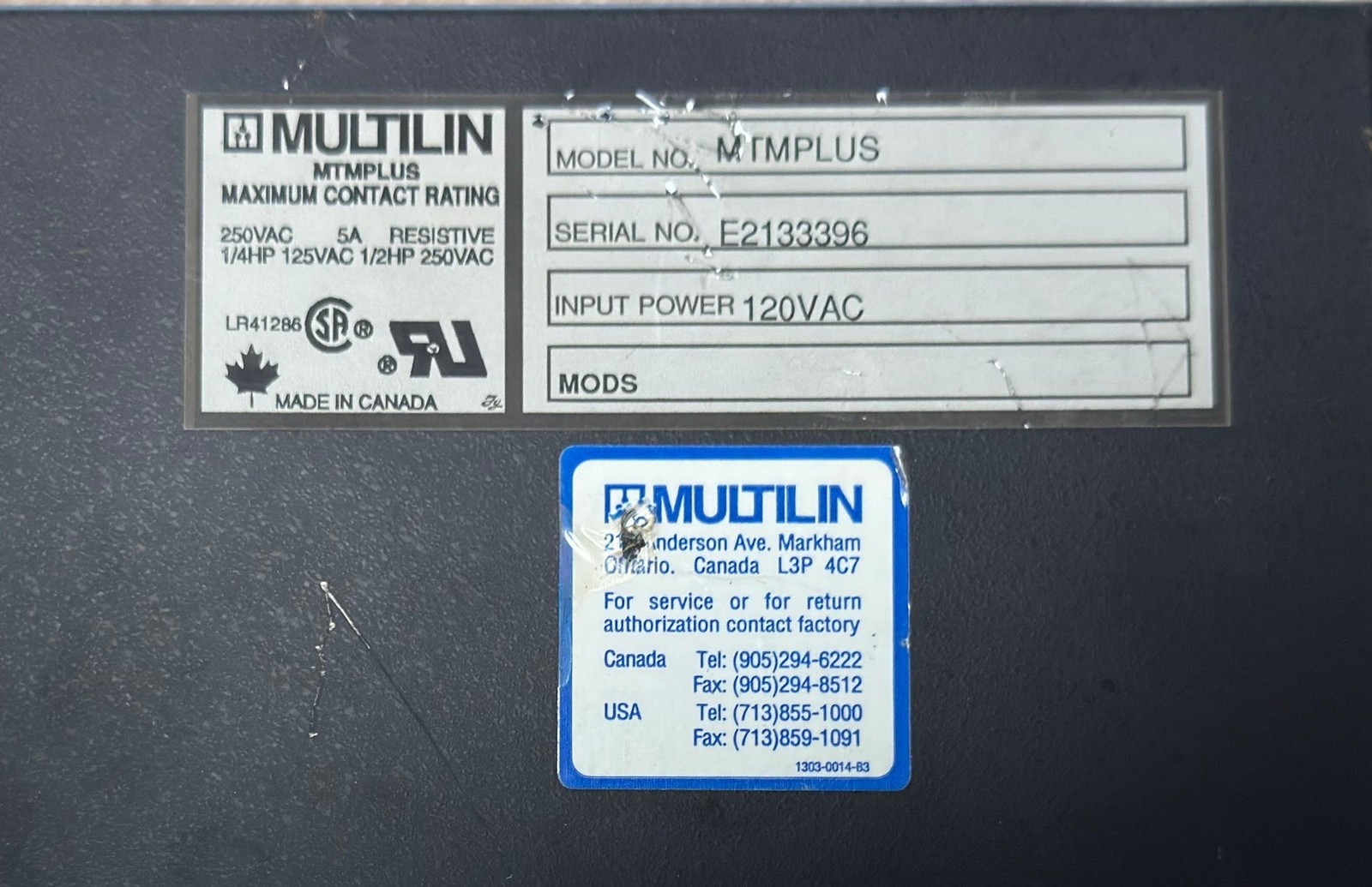 GE MULTILIN MTMPLUS Meter Transducer Module Power Quality Meter 120VAC
