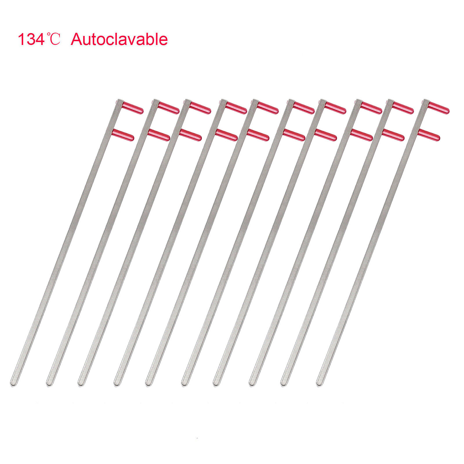 10 Pcs Dental X-Ray Holder Bar Bite Bitewing Indicator Positioning Arm-Red 134℃