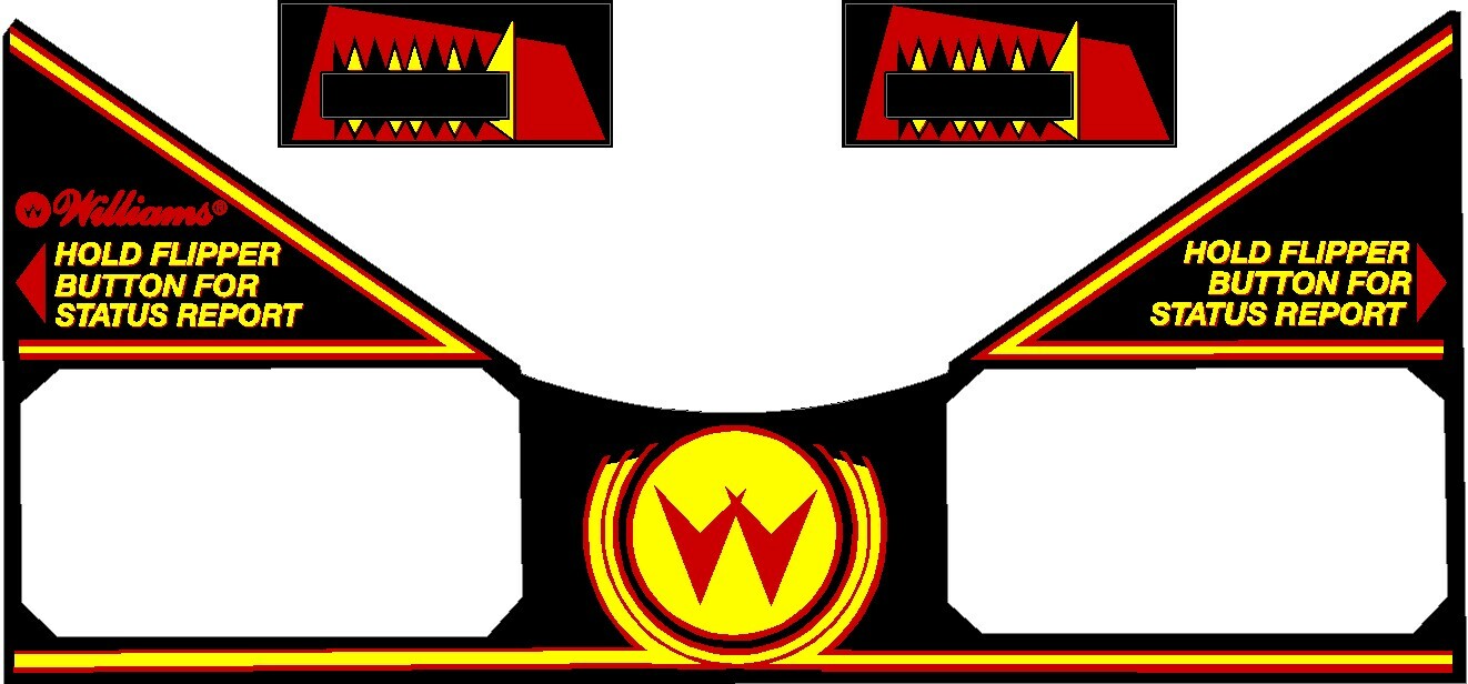 Williams FIRE FIRE!  Pinball Machine Apron Decal Set