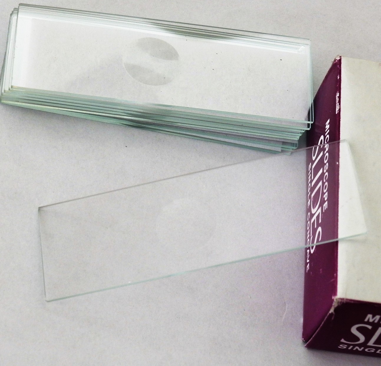 Blank Microscope Slide Single Concave Cavity Depression Slides & Cover slips