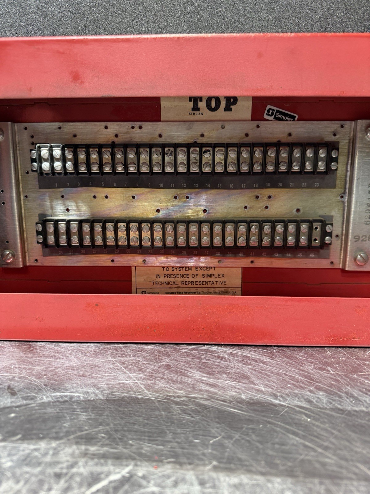 Simplex Time Recorder 4309-y Panel Box