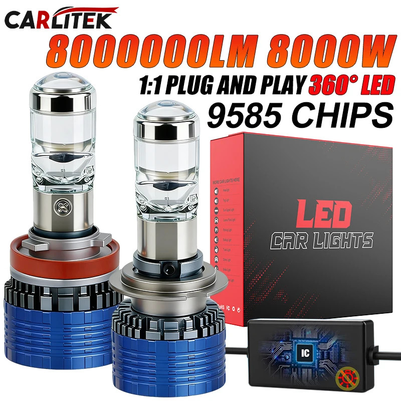 H7 LED CANBUS Error Free Projector Lenses 8000W H4 H11 H1 H8 Headlight Fog Light