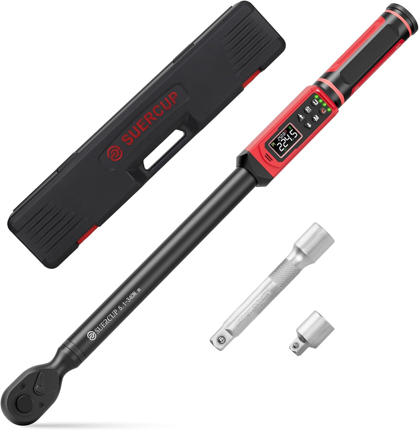 1/2-Inch Digital Torque Wrench(3.8-250.8Ft.Lb/5.1-340Nm) ±1% Accuracy Digital To