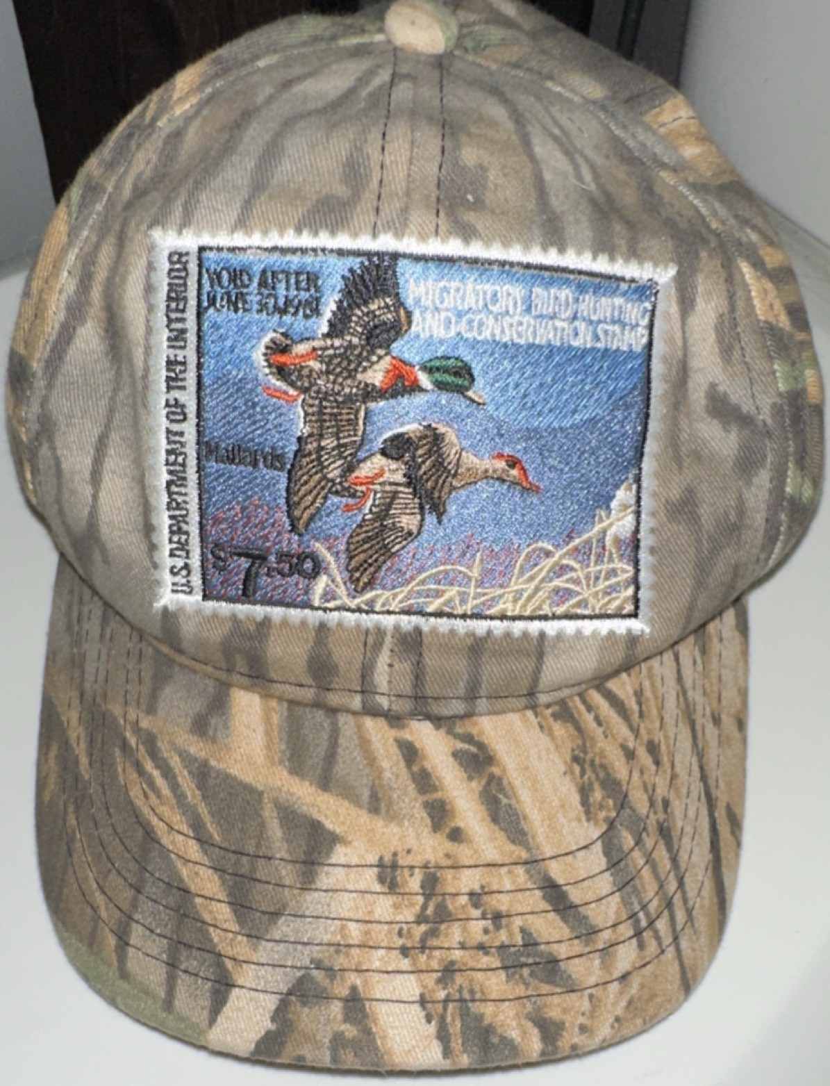 Ducks Unlimited Camouflage Cotton Ball Cap w/ Migratory Bird Stamp Patch