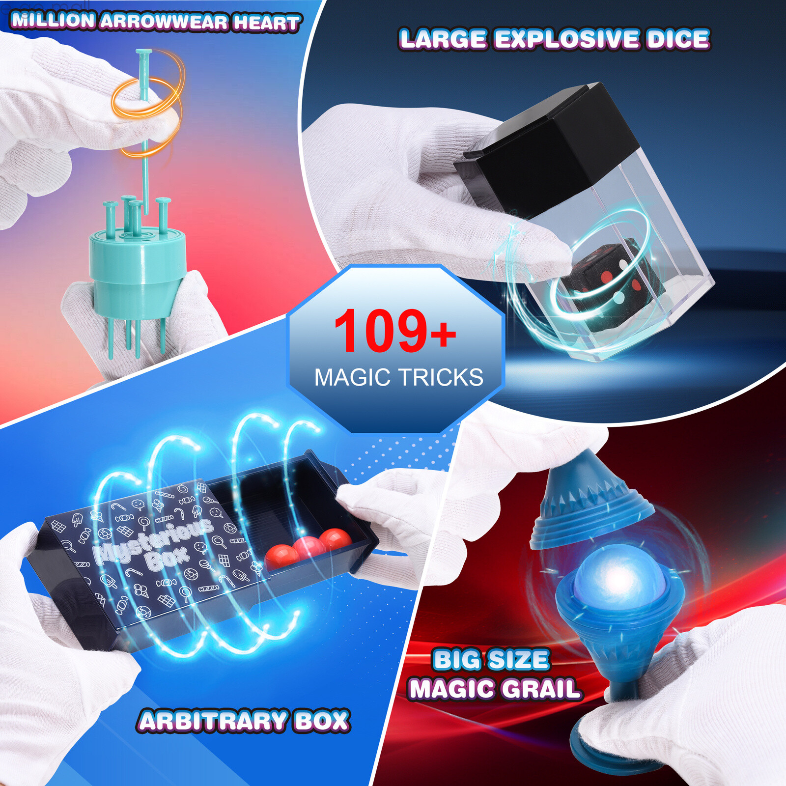 Nicella Magic Kit for Kids, 109+ Magic Tricks with Manual and Video Tutorials