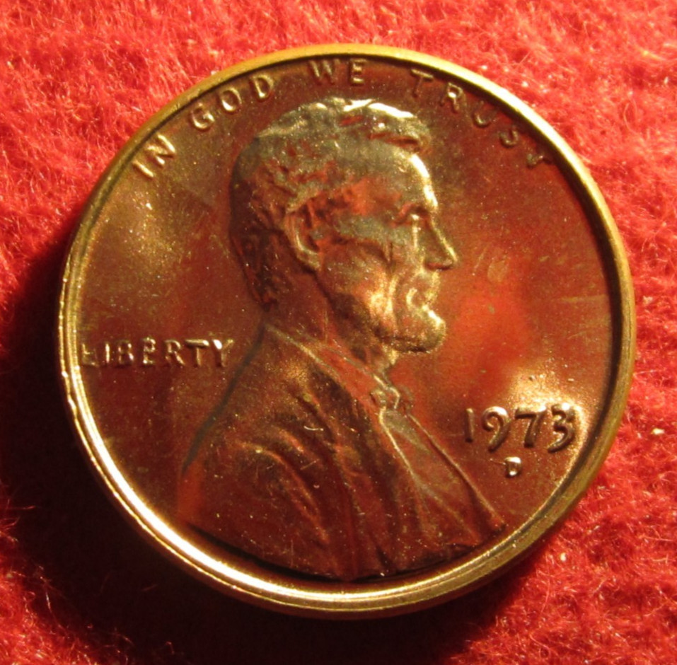 1973 D Lincoln Memorial Cent/Penny - Uncirculated - Red - Actual Coin C1297