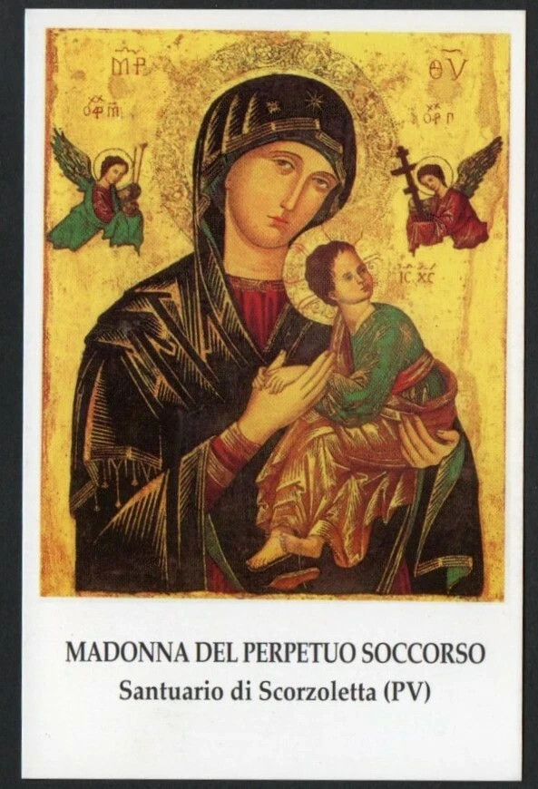 Holy card de la Virgin del P. Socorro santino image pieuses estampa