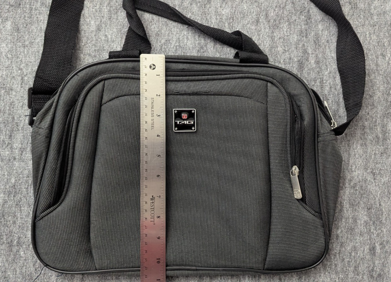 TAG Laptop Messenger Shoulder Bag Gray Black