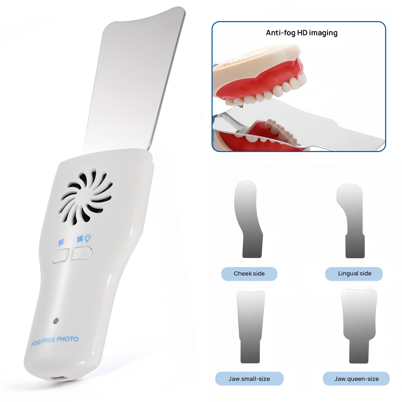 Dental Orthodontic Mirror Automatic Anti-fog Mirrors Oral Photography Reflector